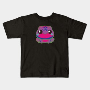 Bi Pride Frog | Cute Design with Bisexual Flag Colors Kids T-Shirt